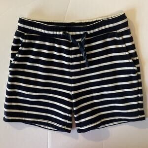 Crewcuts Navy French Terry Striped Shorts Size S 6-7